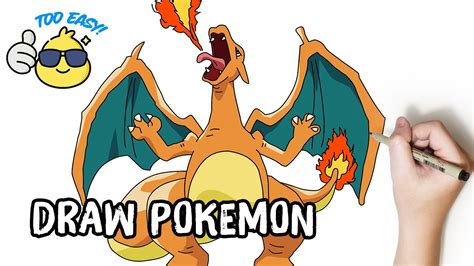 how to draw charizard flying.